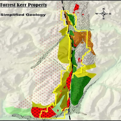 Forrest Kerr Project, BC, Simplified Geology Map