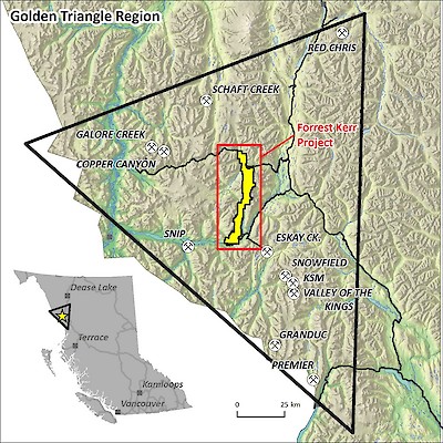 Golden Triangle Area, BC Mine Map