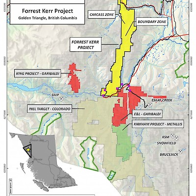 Forrest Kerr, BC Project, Garibaldi, MTS Location Map